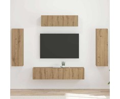 TV staliukas Televizoriaus spintelė 5 pcs Amatininkų ąžuolas