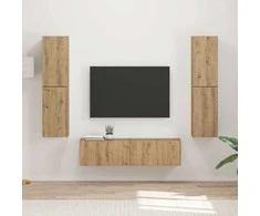 TV staliukas TV spintelių komplektas 6 pcs Amatininkų ąžuolas