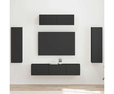 TV staliukas Televizoriaus spintelė 5 vnt. Juoda