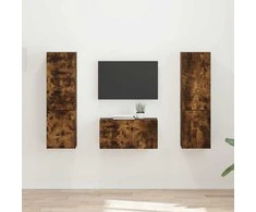 TV staliukas TV spintelių komplektas 5 pcs Rūkyta ąžuolas Apdirbta mediena