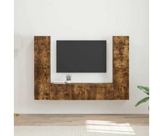 TV staliukas TV spintelių komplektas 6 pcs Rūkyta ąžuolas Apdirbta mediena