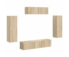 TV staliukas Televizoriaus spintelė 5 pcs Sonoma ąžuolas