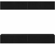 TV staliukas TV spintelių komplektas 4 pcs Juodas ąžuolas 100 x 30 x 30 cm