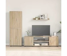 TV staliukas TV spintelių komplektas 4 pcs Sonoma ąžuolas Apdirbta mediena