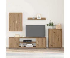 TV staliukas TV spintelių komplektas 4 pcs Amatininkų ąžuolas