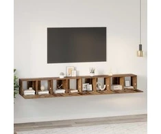 TV staliukas TV spintelių komplektas 4 pcs Senovinis medis 60 x 30 x 30 cm