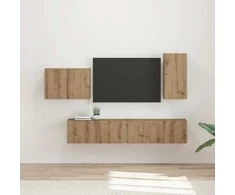 TV staliukas TV sieninio kabineto komplektas 4 pcs Amatininkų ąžuolas