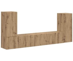 TV staliukas TV spintelių komplektas 4 pcs Amatininkų ąžuolas