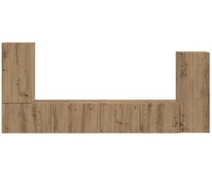 TV staliukas TV spintelių komplektas 4 pcs Amatininkų ąžuolas