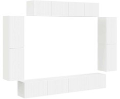 TV staliukas Televizoriaus spintelė 8 pcs Balta