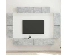 TV staliukas Televizoriaus spintelė 8 pcs Betono pilka
