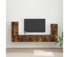 TV staliukas TV spintelių komplektas 4 pcs Rūkyta ąžuolas Apdirbta mediena