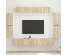 TV staliukas Televizoriaus spintelė 8 pcs Sonoma ąžuolas