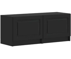 TV staliukas 5 dalių LED televizoriaus stovas Juoda Apdirbta mediena