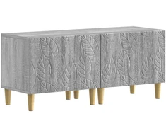 TV staliukas 5 dalių LED televizoriaus stovas Pilka Sonoma Apdirbta mediena