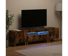 TV staliukas 3 dalių LED televizoriaus spintelė DELFT Dūminio ąžuolo