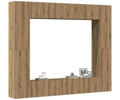 TV staliukas 8 dalių sieninis televizoriaus spintelės komplektas Artisan Oak