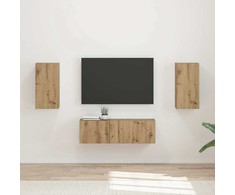 TV staliukas TV sieninio kabineto komplektas 4 pcs Amatininkų ąžuolas
