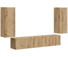 TV staliukas TV sieninio kabineto komplektas 4 pcs Amatininkų ąžuolas
