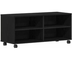 TV staliukas Televizoriaus spintelė Juoda 90 x 35 x 40.5 cm Apdirbta mediena