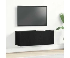 TV staliukas Televizoriaus spintelė Juodas ąžuolas 80 x 30 x 30 cm