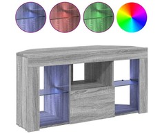 TV staliukas Kampinė LED televizoriaus spinta 100 x 40 x 50 cm Pilkas Sonoma