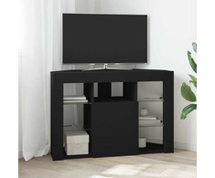 TV staliukas Kampinė LED televizoriaus spinta 100x40x68cm Juoda