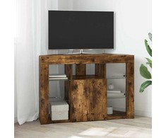 TV staliukas Kampinė LED televizoriaus spinta 100x40x68cm Rūkyta ąžuolas