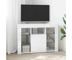 TV staliukas Kampinė LED televizoriaus spinta Aukšto blizgesio balta