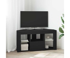 TV staliukas Kampinė LED televizoriaus spinta Juoda 100 x 40 x 50 cm