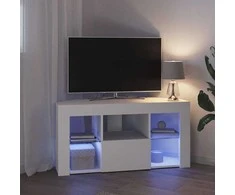 TV staliukas Kampinė LED televizoriaus spinta Balta 100 x 40 x 50 cm