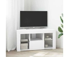 TV staliukas Kampinė LED televizoriaus spinta Balta 100 x 40 x 50 cm