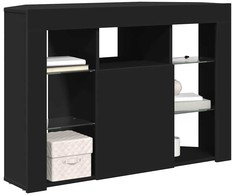 TV staliukas Kampinė LED televizoriaus spinta 100x40x68cm Juoda