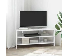 TV staliukas KampinėTVspintelė Aukšto blizgesio balta 102x40,5x45cm