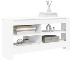 TV staliukas KampinėTVspintelė Balta 102 x 40,5 x 45 cm Apdirbta mediena