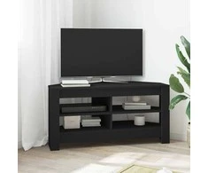 TV staliukas KampinėTVspintelė Juoda 102 x 40,5 x 45 cm Apdirbta mediena