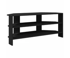 TV staliukas KampinėTVspintelė Juoda 102x40,5x45cm Apdirbta mediena