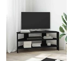 TV staliukas KampinėTVspintelė Juoda 102x40,5x45cm Apdirbta mediena