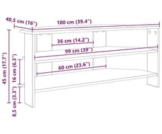 TV staliukas KampinėTVspintelė 102x40,5x45cm Sonoma ąžuolas Apdirbta mediena