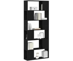 TV staliukas TV spintelių komplektas Juoda 80 x 24 x 186 cm Apdirbta mediena