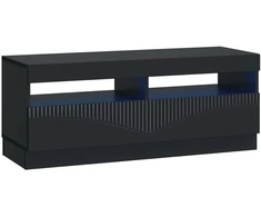 TV staliukas LED televizoriaus spintelė Juoda Apdirbta mediena