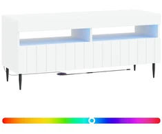 TV staliukas LED televizoriaus spintelė Balta Apdirbta mediena