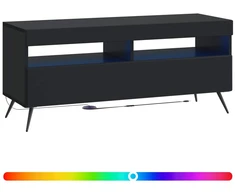 TV staliukas LED televizoriaus spintelė Juoda Apdirbta mediena
