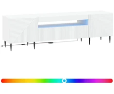 TV staliukas LED televizoriaus spintelė Balta Apdirbta mediena