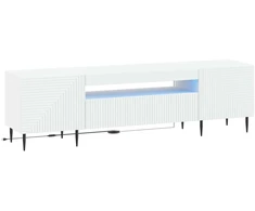TV staliukas LED televizoriaus spintelė Balta Apdirbta mediena