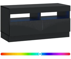 TV staliukas LED televizoriaus spintelė Juoda Apdirbta mediena