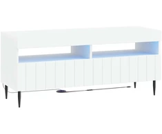 TV staliukas LED televizoriaus spintelė Balta Apdirbta mediena