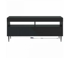 TV staliukas LED televizoriaus spintelė Juoda Apdirbta mediena