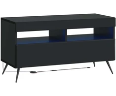 TV staliukas LED televizoriaus spintelė Juoda Apdirbta mediena