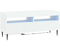 TV staliukas LED televizoriaus spintelė Balta Apdirbta mediena
